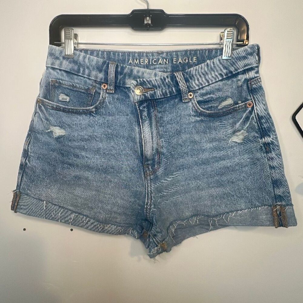 American Eagle curvy mom Jean stretch denim shorts 6